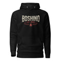 Black boshino boxing bulldog pullover hoody featuring large print on back