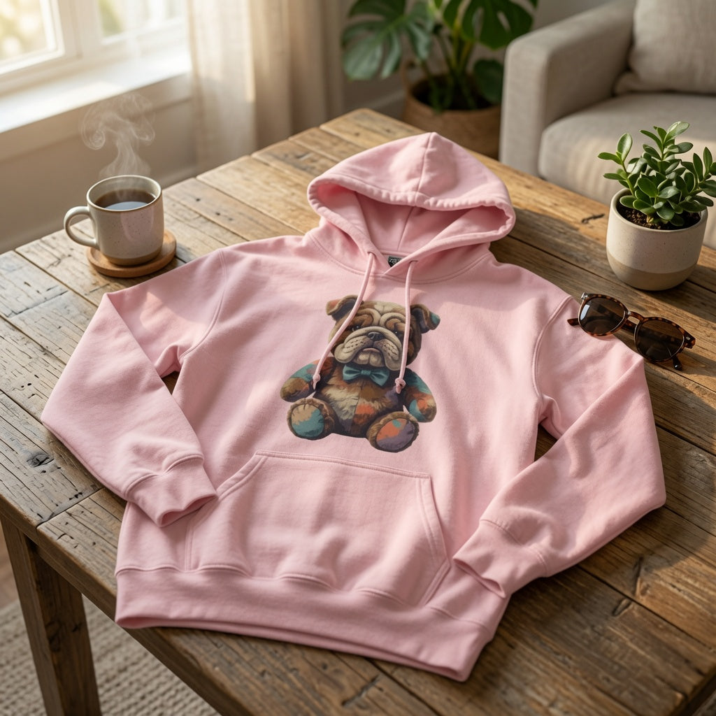 Junior Teddybear Bulldog Hoodie – Kids Soft Fleece Hoodie | Boshino