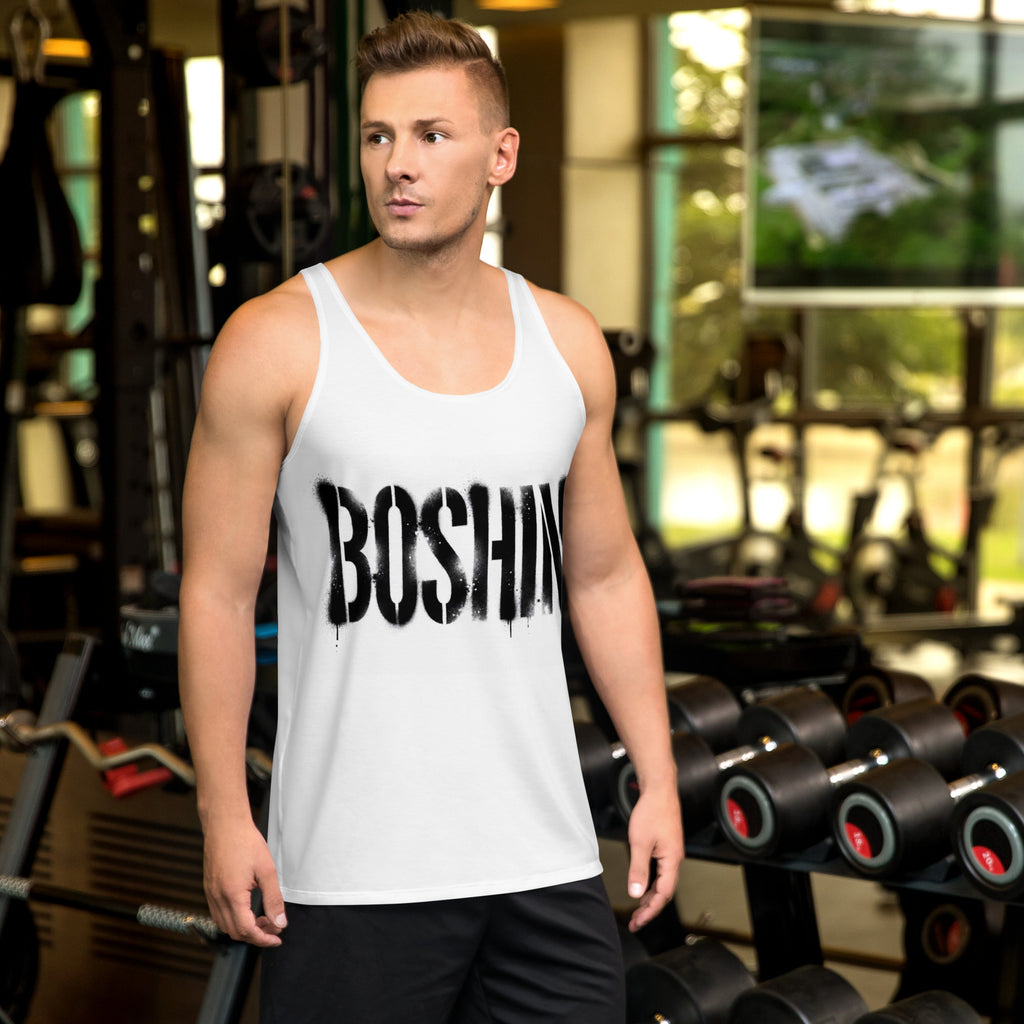 Deadlifting Bulldog Print Men’s Gym Vest – Performance Tank Top | Boshino