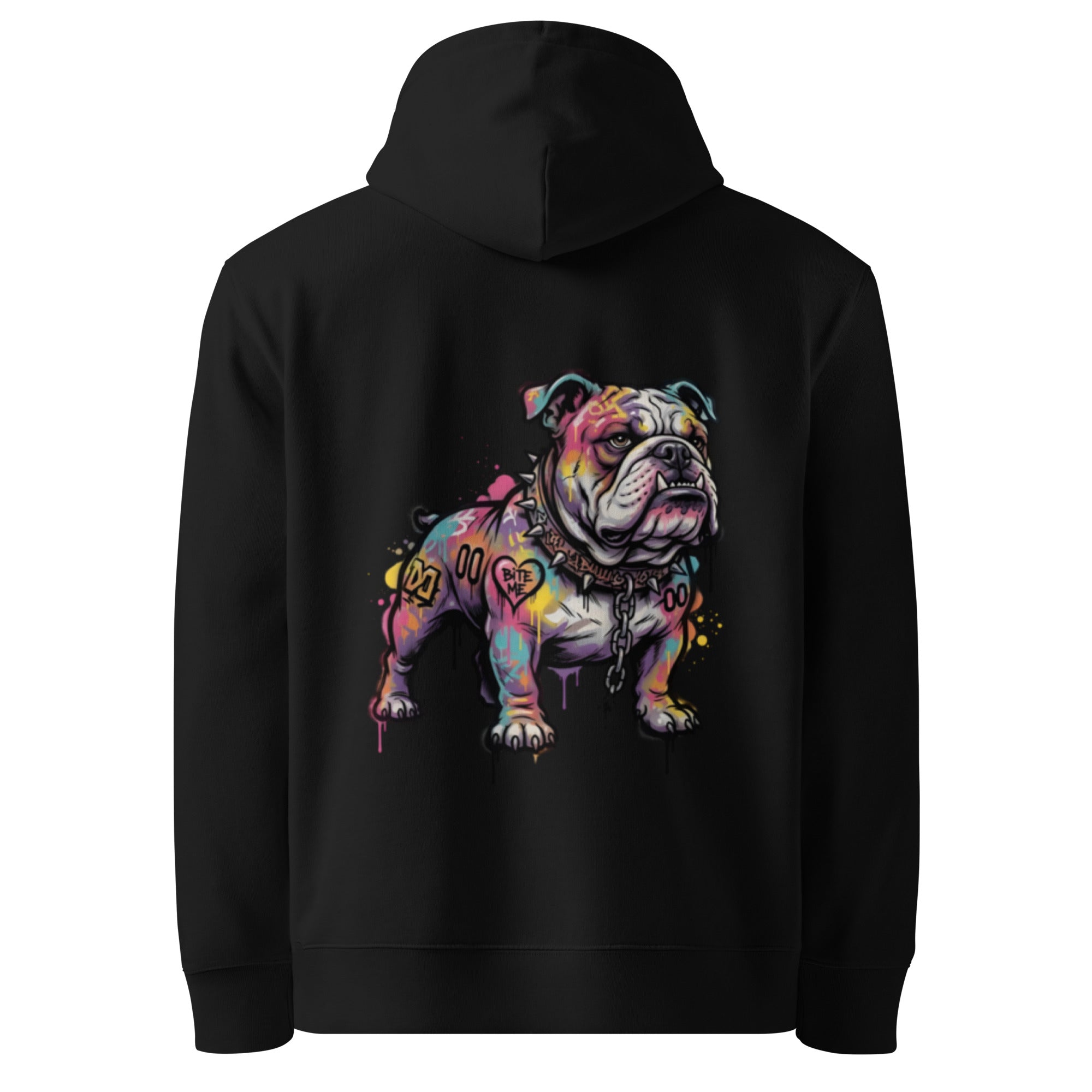 Tattooed Bulldog Print Hoodie – Classic Logo Hoodie | Boshino